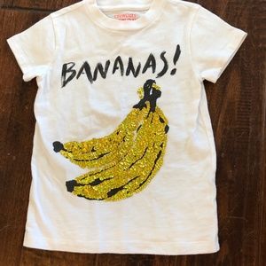 Sequined Goin' Bananas Crew Cuts Shirt Size 4-5
